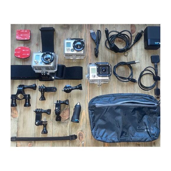 GOPRO HERO1 HERO2 HERO3 Bundle + Tons of Accessories - Picture 1 of 15